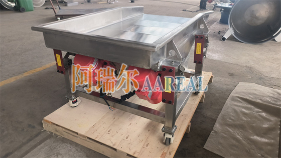 Kích thước nhỏ Đi động tần số biến đổi cấp thực phẩm Vibratory Feeder bằng thép không gỉ với ROSTA New Shaker Conveyor Suspension cho gạo đông lạnh