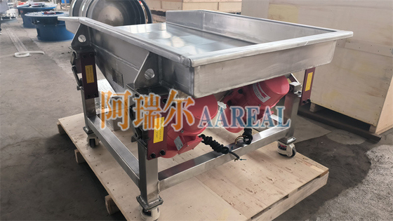 Kích thước nhỏ Đi động tần số biến đổi cấp thực phẩm Vibratory Feeder bằng thép không gỉ với ROSTA New Shaker Conveyor Suspension cho gạo đông lạnh