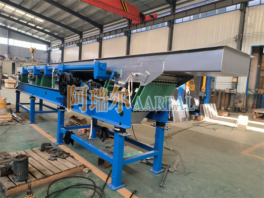 Long Distance 600mm Width Stainless Steel 304 Leaf Spring Eccentric Balanced Vibratory Conveyor cho 25 tấn mỗi giờ vận chuyển muối