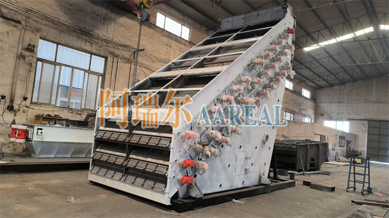 Khả năng lớn 1 ~ 4 boong 30 ~ 50 TPH Tần số cao màn hình rung chuột cho Calcium Carbonate phân loại chính xác với động cơ không cân bằng để làm sạch lưới